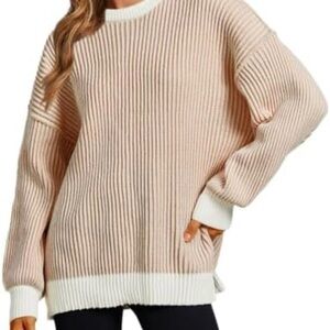 Cozy Beige Ribbed Sweater